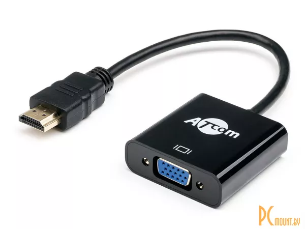 Переходник  ATCOM AT1013, HDMI (вилка) - VGA (розетка)