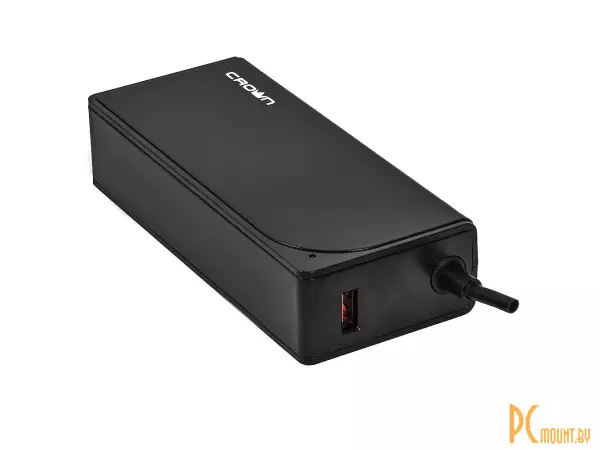 Универсальное зарядное устройство для ноутбука с USB QC3.0 Crown CMLC-5004 45W